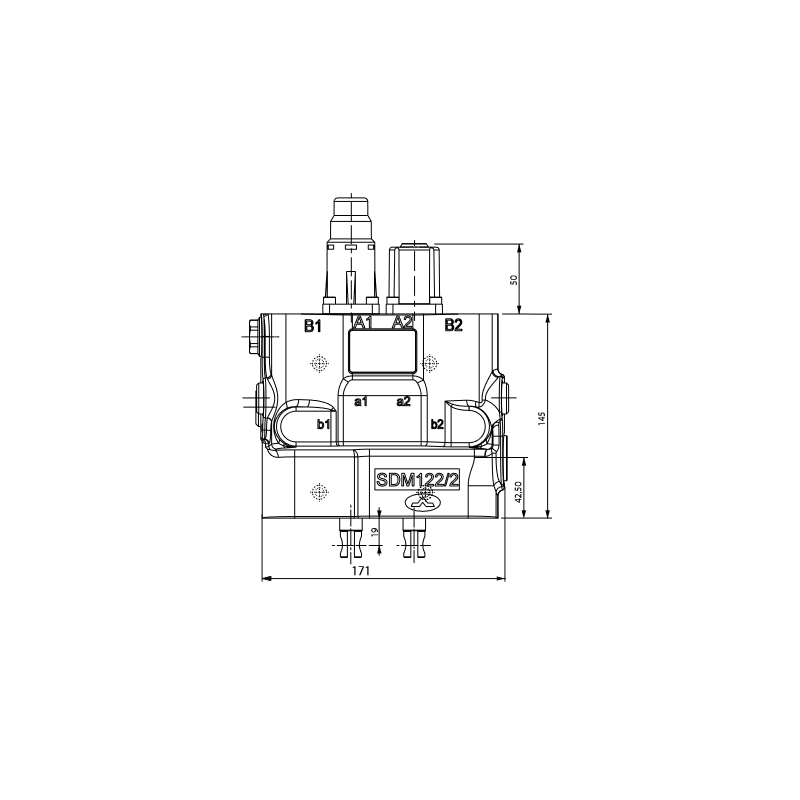 SDM122 / DLM122, Frontladerventil 80 l/min, Konstant-/LS-Pumpe - Walvoil