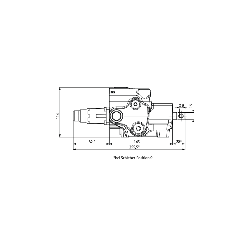 SDM122 / DLM122, Frontladerventil 80 l/min, Konstant-/LS-Pumpe - Walvoil