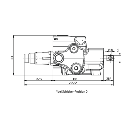 SDM122 / DLM122, Frontladerventil 80 l/min, Konstant-/LS-Pumpe - Walvoil