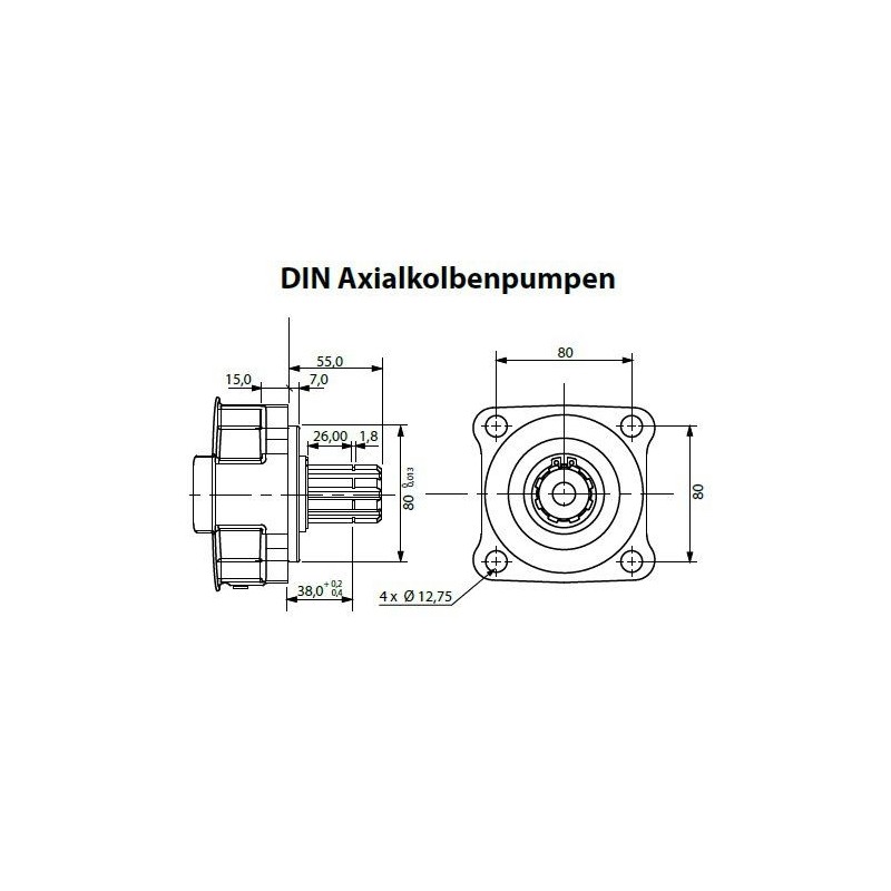 Aluminium Pumpenträger und Stahl Bogenzahnkupplungen TH, Länge: 170mm