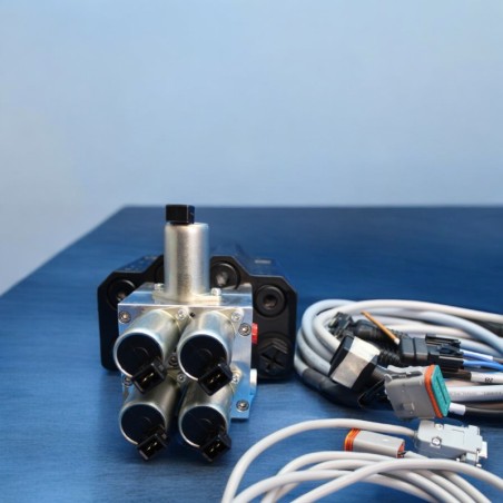 Joystick + Proportionalventil 90 l/min 12 V fȕr Lader OPEN CENTER SYSTEM Hydraulic Master