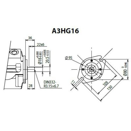 Aluminium Pumpenträger und Stahl Klauenkupplungen PT Hydraulic Master