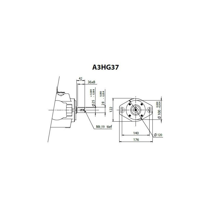 Aluminium Pumpenträger und Stahl Klauenkupplungen PT Hydraulic Master