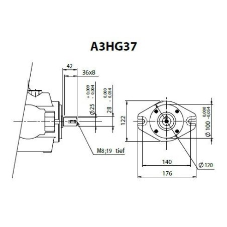 Aluminium Pumpenträger und Stahl Klauenkupplungen PT Hydraulic Master