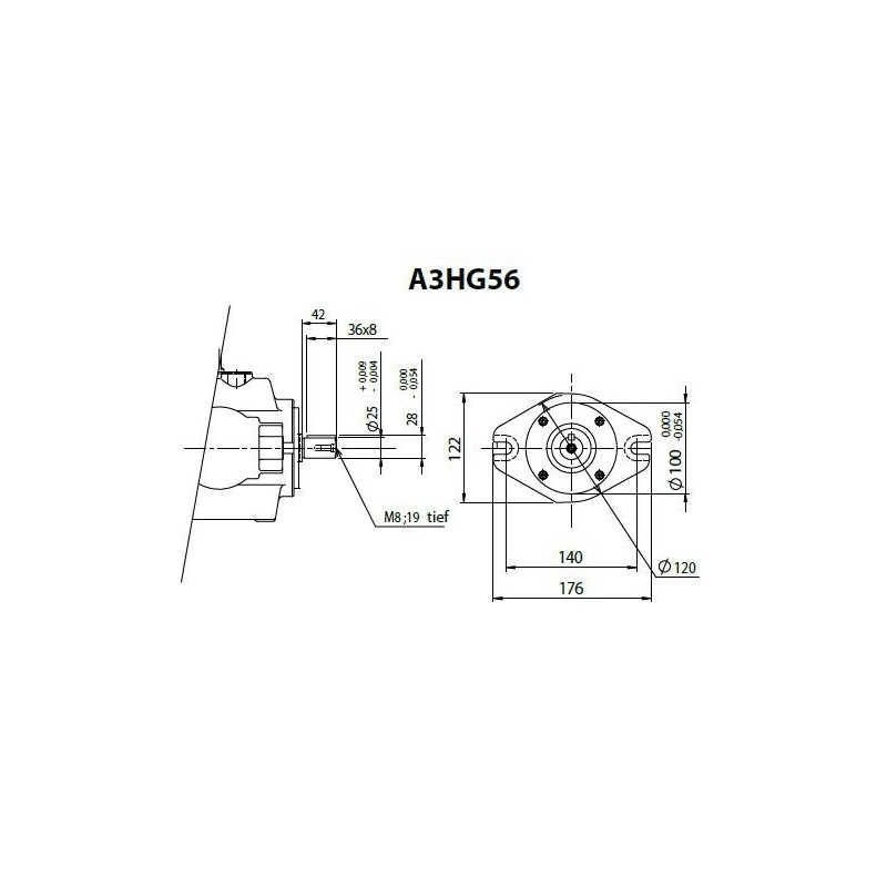 Aluminium Pumpenträger und Stahl Klauenkupplungen PT Hydraulic Master