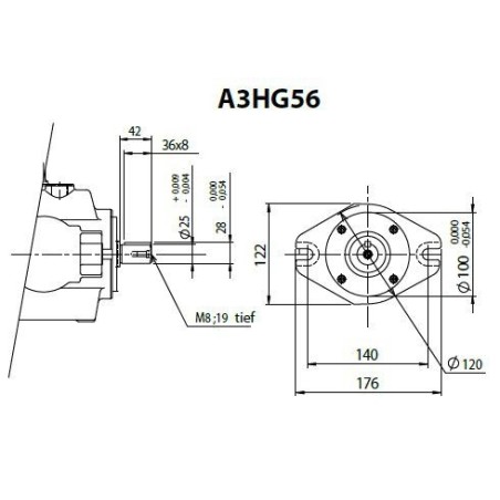 Aluminium Pumpenträger und Stahl Klauenkupplungen PT Hydraulic Master