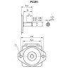 Aluminium Pumpenträger und Stahl Klauenkupplungen PT/RV Hydraulic Master