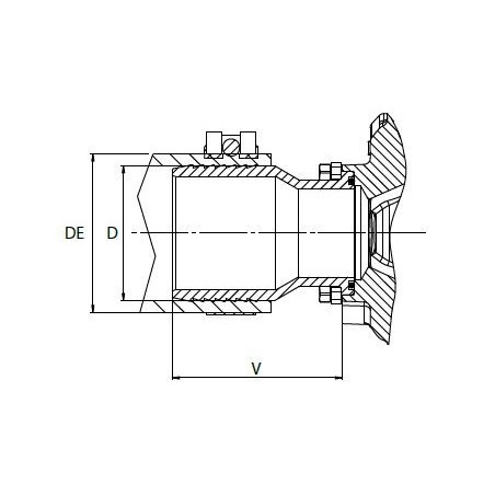 Saugstutzen für PPV Pumpen Hydraulic Master