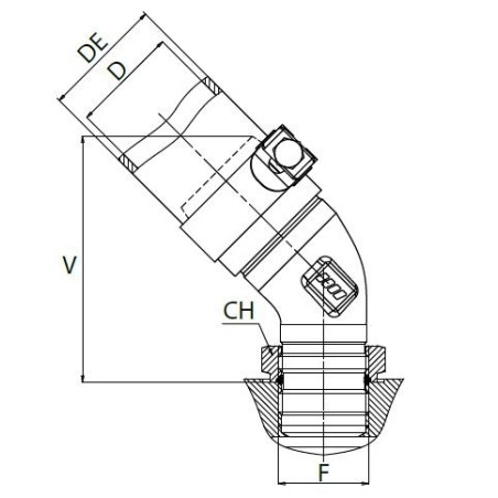 Saugstutzen 45° Hydraulic Master