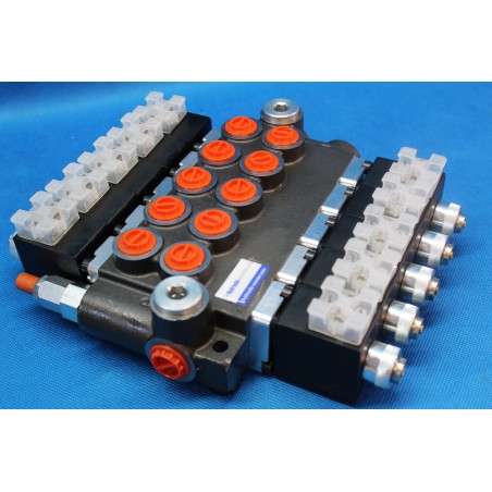 Directional Control Valve 5-spool Hydraulic Solenoid 50 l/min 13GPM 12VDC