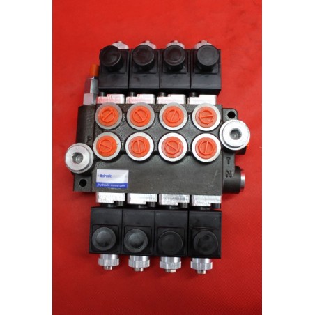 Directional Control Valve 4-spool Hydraulic Solenoid 50 L/Min 13GPM 24VDC