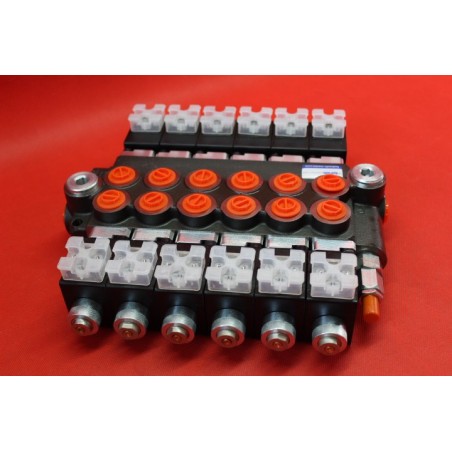 Directional Control Valve 6-spool Hydraulic Solenoid 80 L/Min 21GPM 12VDC