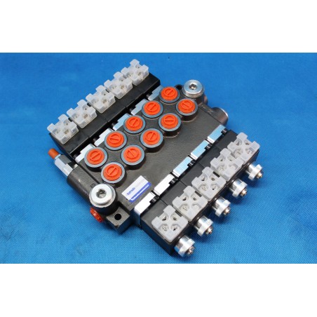 Directional Control Valve 5-spool Hydraulic Solenoid 80 L/Min 21GPM 12VDC