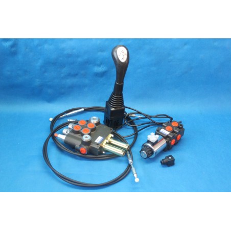 HYDRAULIC VALVE KIT WITH JOYSTICK 3 FUNCTION DOUBLE ACTING FOR KUBOTA 80L/MIN 21GPM 12V