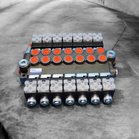 Wegeventil 7-spool Hydraulikmagnet 80 L/Min 21GPM 12VDC