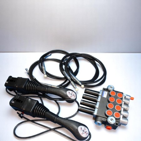 Hydraulikventilsatz 4 Funktionen 40 l/min 2 Joysticks