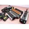 Hydraulikventil 6 Funktionen 6 Schieber 12V/24V 80L/Min + Bedienfeld mit 3 Joystick mit Kabeln