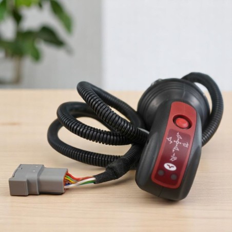 Elektrischer Proportional-Joystick + Frontlader mit 3. Funktion und Walvoil SDM Open-Center-Steuerung, 3 Funktionen, 90 l/min