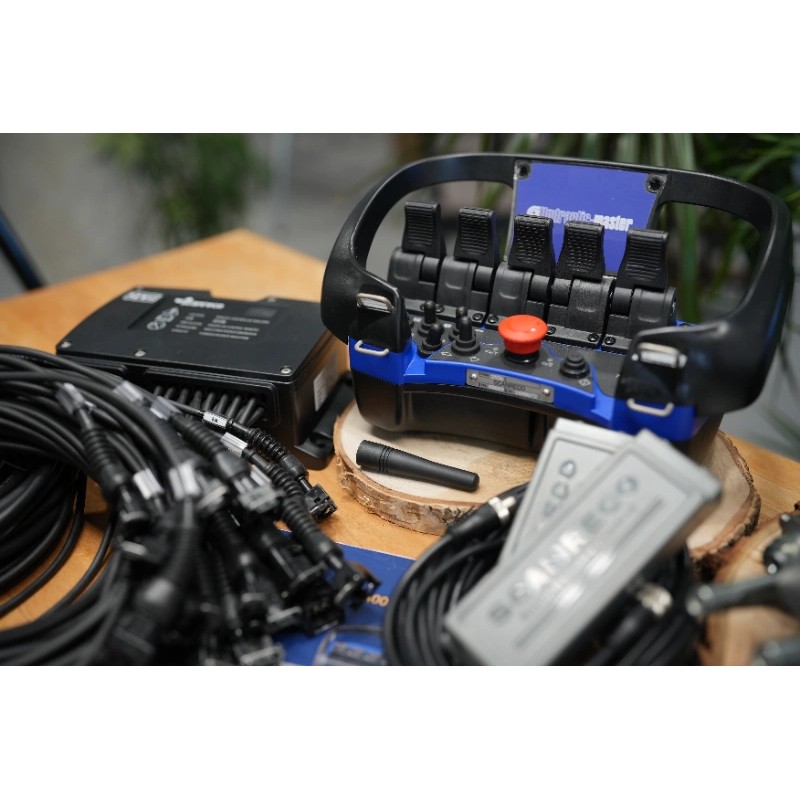 Scanreco RC 400 Fernbedienung mit 5 Funktionen + DPX100 Ventil 12 V für Baumstumpffräse