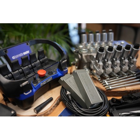 Scanreco RC 400 Fernbedienung mit 5 Funktionen + DPX100 Ventil 12 V für Baumstumpffräse