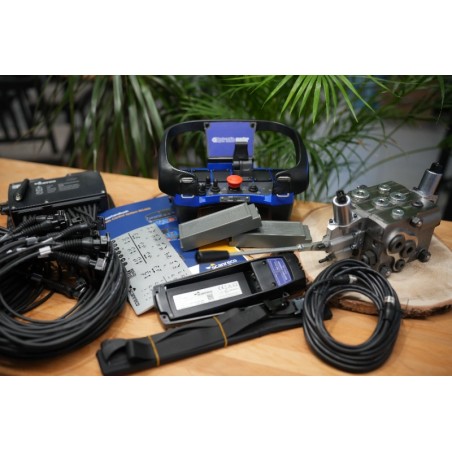 Walvoil DPX100 1-Wege-Proportionalventil + Scanreco Mini G2B Fernbedienung