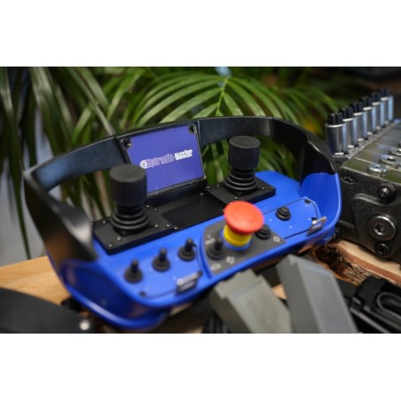 Walvoil DPX 100 6-Wege-Ventil + RC 400 Maxi mit 2 Joysticks