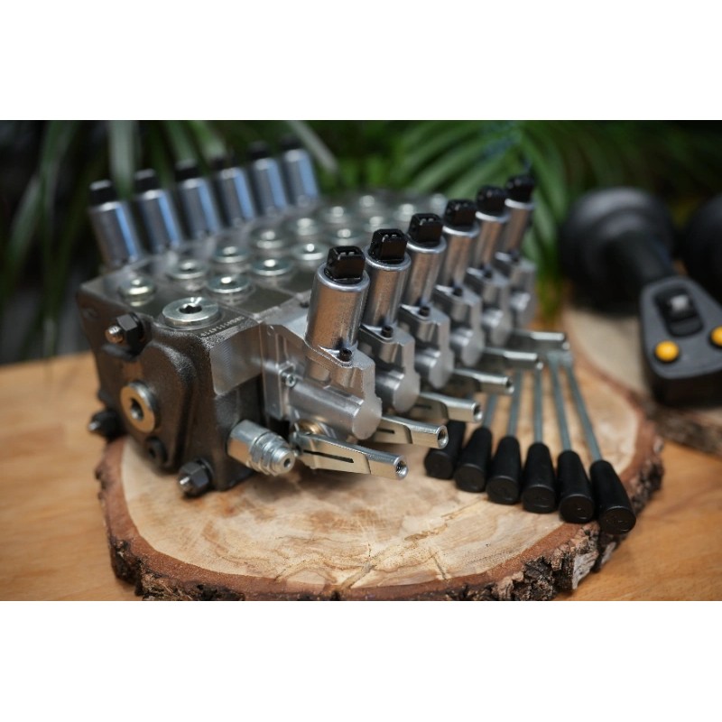 Walvoil DPX 100 Hydraulikventil mit 2 Proportional-Joysticks, 6 Funktionen