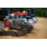Elektromagnetisches Steuerventil Q75 2 -Spool, 90 L/Min  Elektrisch Solenoid 24V + Hebel