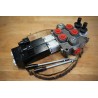 Elektromagnetisches Steuerventil Q75 2-Spool, 90 L/Min  Elektrisch Solenoid 12V + Hebel
