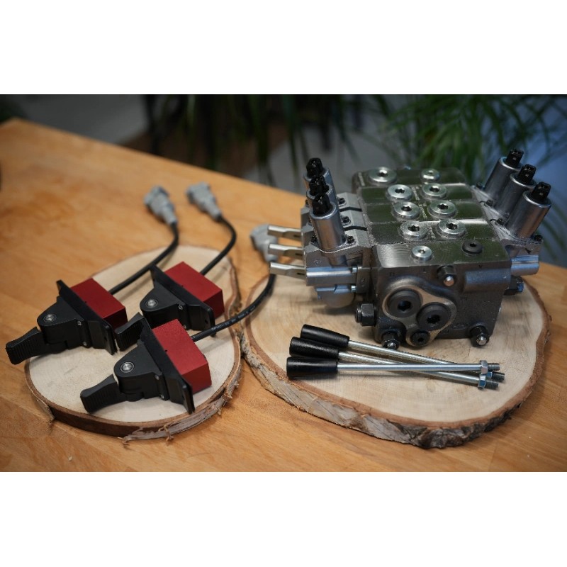 Walvoil DPX100 3-Funktions-Vollproportionalventil, 12 V, Plug & Play