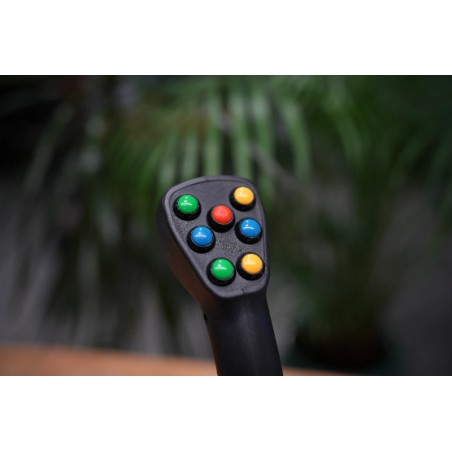 4 Postion Joystick With  Buttons For 5 Spool Valve 12/24 V On/Off DIN Plugs Complete Wires Kit