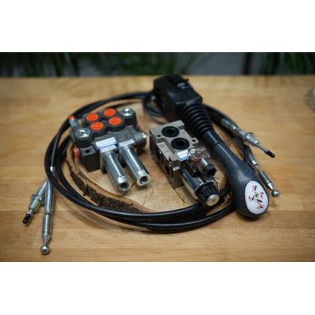 Frontlader Steuergerät Ventil Mit Joystick 3 Funktionen Doppeltwirkend Für Kubota 40l/Min  12V