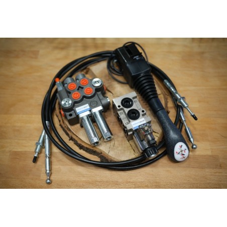 Frontlader Steuergerät Ventil Mit Joystick 3 Funktionen Doppeltwirkend Für Kubota 40l/Min  12V