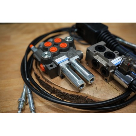 Frontlader Steuergerät Ventil Mit Joystick 3 Funktionen Doppeltwirkend Für Kubota 40l/Min  12V