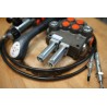 Hydraulik-steuerventil Kit 3 Funktionen Doppeltwirkend Traktor Lader  Joystick  80 l/min