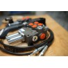 Hydraulik-steuerventil Kit 3 Funktionen Doppeltwirkend Traktor Lader  Joystick  80 l/min