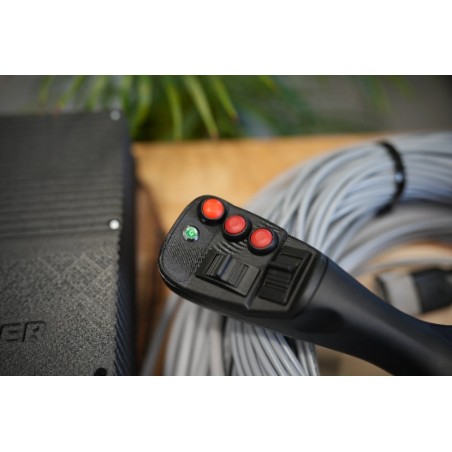 10 Funktionen Walvoil DPX100 mit 1 Joystick mit MTH-Griff + Steuergerät mit Elektronik für die Erweiterung