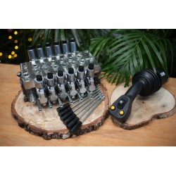 Proportionalhydraulik Walvoil DPX 100 6 Sektionen mit 1 Proportional-Joystick JP 6 Funktionen