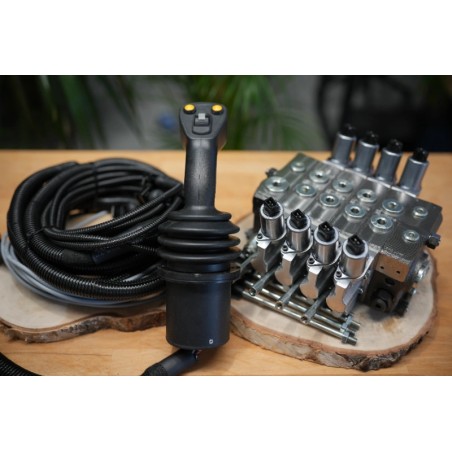 Walvoil DPX100 4-Wege-Ventil + JP-Joystick – 4 Funktionen für Hiab und andere
