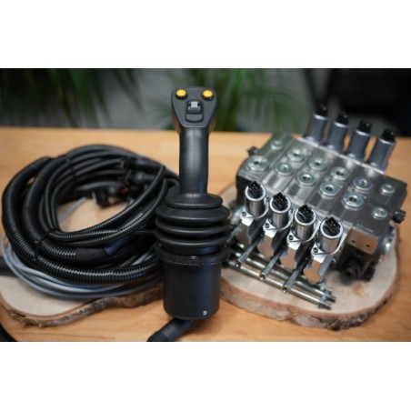 Walvoil DPX100 4-Wege-Ventil + JP-Joystick – 4 Funktionen für Hiab und andere
