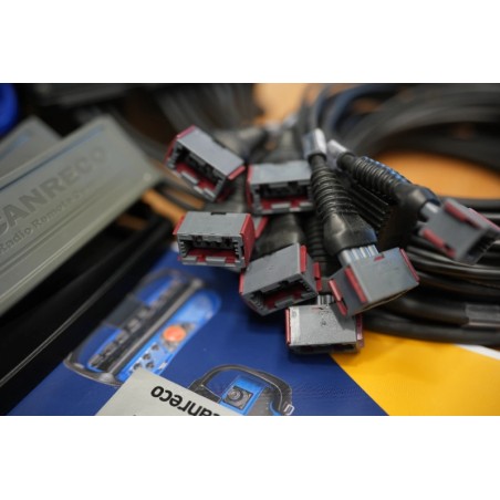 RC400 Proportional-Funksteuerungsset | 8-Kanal-Funkfernsteuerung + 2 JS-Joysticks PVG32 Danfoss DIN/AMP