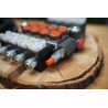 4 positions joystick 5 buttons + Monoblock Vave 4-spool hydraulic solenoid 50 l/min 13GPM 24VDC