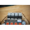 4 positions joystick 5 buttons + Monoblock Vave 4-spool hydraulic solenoid 50 l/min 13GPM 24VDC