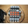 4 positions joystick 5 buttons + Monoblock Vave 4-spool hydraulic solenoid 50 l/min 13GPM 24VDC