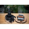 4 positions joystick 5 buttons + Monoblock Vave 4-spool hydraulic solenoid 80 l/min 13GPM 24VDC