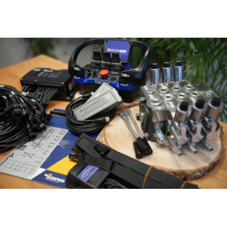 Walvoil DPX100 3-Wege-Proportionalventil + Scanreco Mini G2B Funkfernbedienung