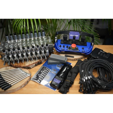 Walvoil DPX100-Ventil mit 10 Funktionen und Scanreco RC400 G2B mit 3 Joysticks