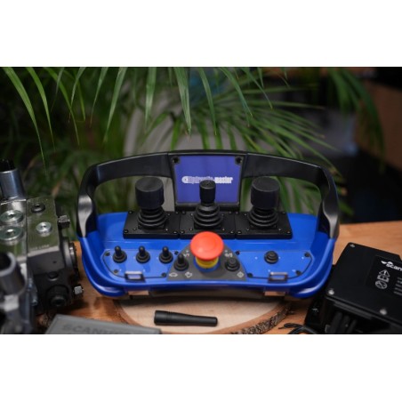 Walvoil DPX100-Ventil mit 10 Funktionen und Scanreco RC400 G2B mit 3 Joysticks