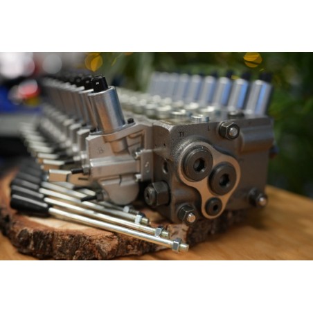 Walvoil DPX100-Ventil mit 9 Funktionen und Scanreco RC400 G2B mit 3 Joysticks