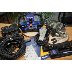Proportionalventil Walvoil DPX100 2 Sektionen + Funksteuerung Scanreco Mini G2B 1 Joystick 2-Achsen